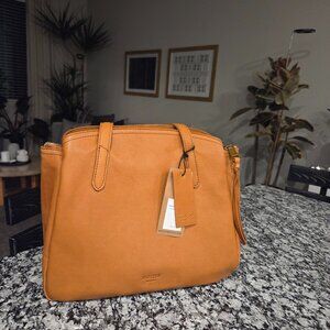 Margot New York Genuine Leather Shoulder Bag (Brand New with Tags)